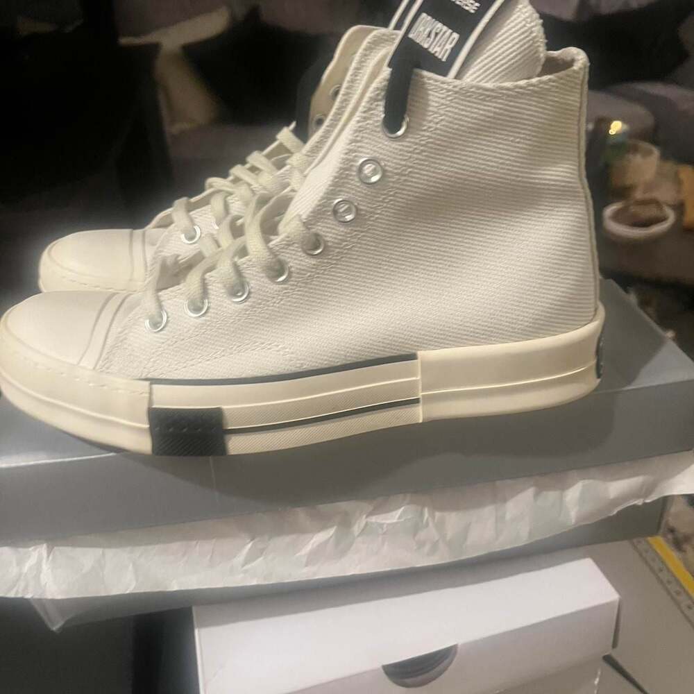 Converse Rick Owens DRKSHDW DRKSTAR Chuck 70 Hi Lily White
